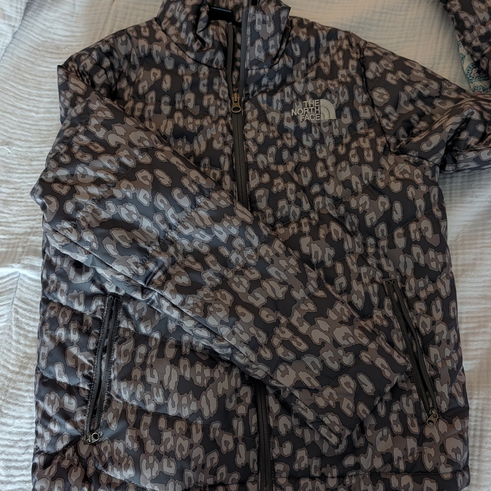 The North Face Blue and Gray Patterned Jacket